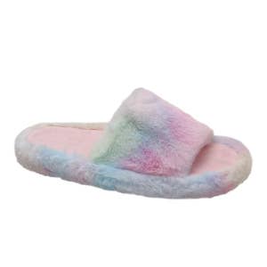 Pink Designer Faux Fur Slippers - Boutique Marie Dumas