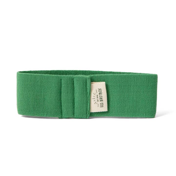 ECO Brotbox – Großhandel Küchengerät – Gummiband mit Besteckaufnahme (L) - Grün