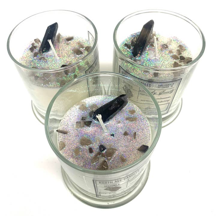 North Ave Candles - Wholesale Jar/Filled Candle - Crystal Candle / Smoky Quartz | Smoked Absinthe4