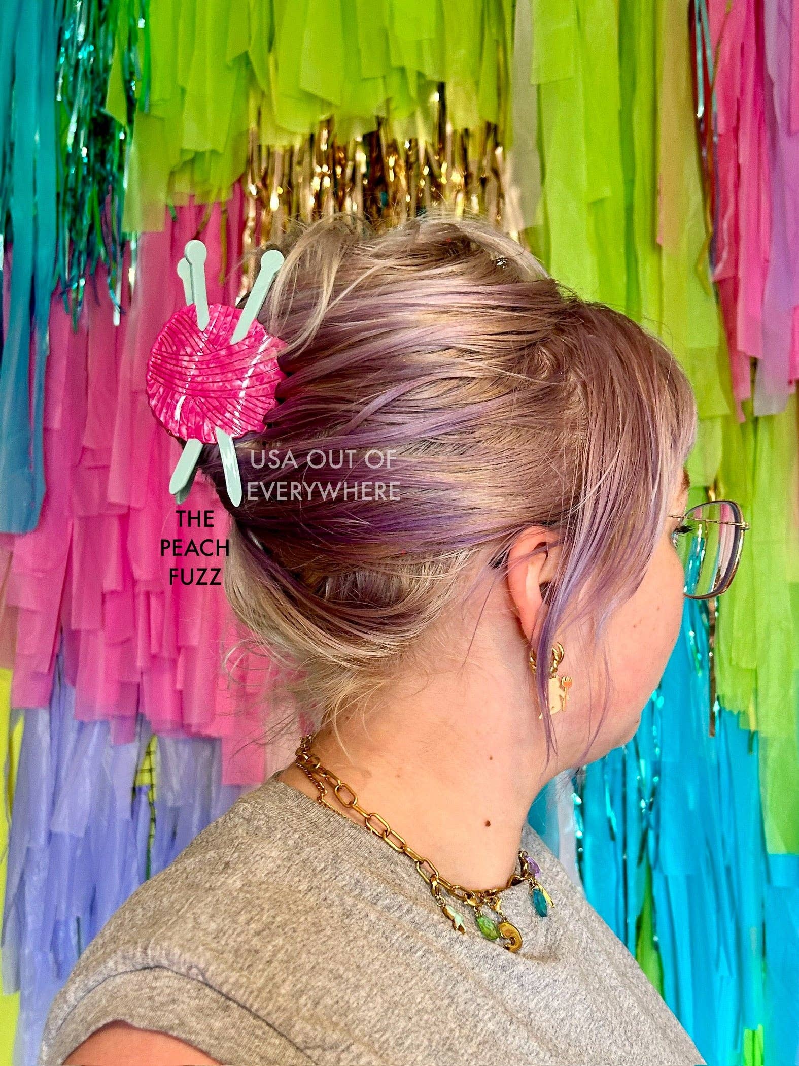 The Peach Fuzz - Wholesale Hair accessories set – Women’s - Yarn Crafts Knitting Needles Hair Claw1