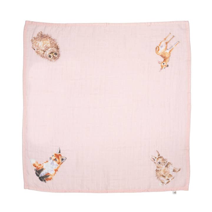 Wrendale Designs - Wholesale Bib - Baby - Little Wren Muslin Gift Set - Little Forest