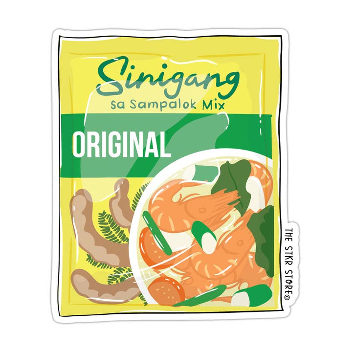 Sinigang Mix Filipino Snacks Textured Sticker for wholesale by Girls Printing House