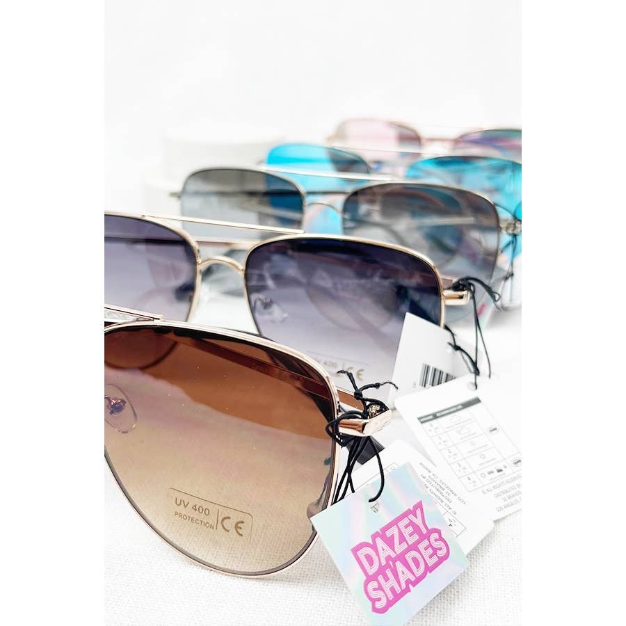 MIX COLOR Fashion Aviator Sunglasses for wholesale on Faire5