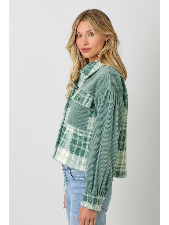 Mystree - Wholesale Shirt Jacket/Shacket - Women's - 60847 Mixed Media Shacket