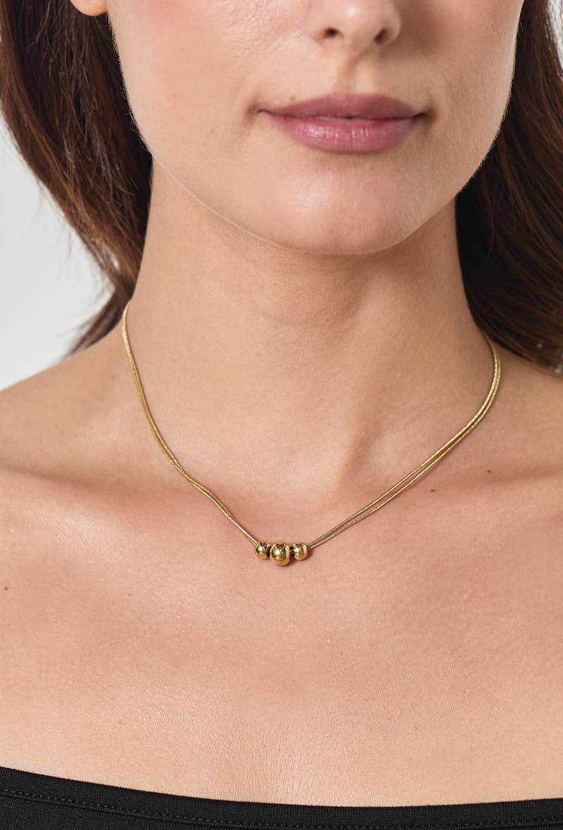 BYREN | ÉLINE L'ATELIER - Wholesale Pendant/Charm Necklace - 224DY31 stainless steel ball necklace1