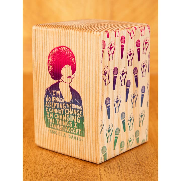 ARCHd - Wholesale Bookend - Iconic Woman Quote Bookend (sold individually) NATURAL WOOD21