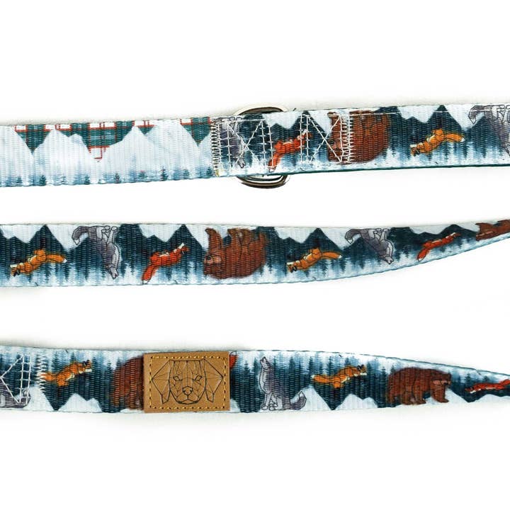 Guinzaglio a doppia fettuccia Fox & Plaid per la vendita all'ingrosso da parte di Pets & Props