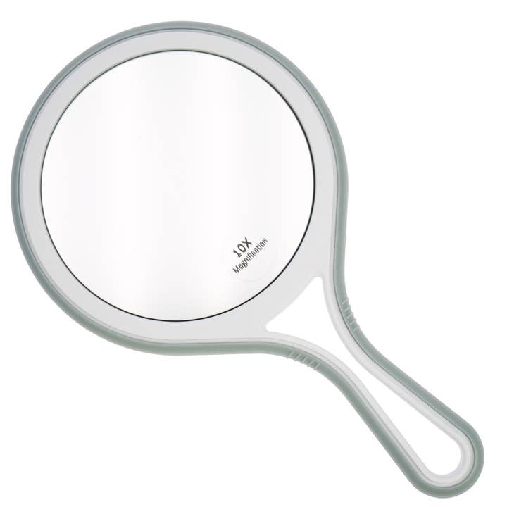 Miroir à main avec grossissement 10x, plastique, Ø 12,5 cm pour la vente par Fantasia R. Espig KG