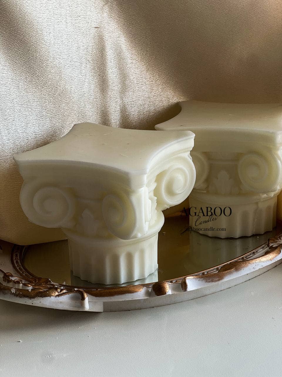 Agaboo Candle - Wholesale Novelty Candle - Roman Column Candle 3-1/4x3-3/4in - Sculptural9