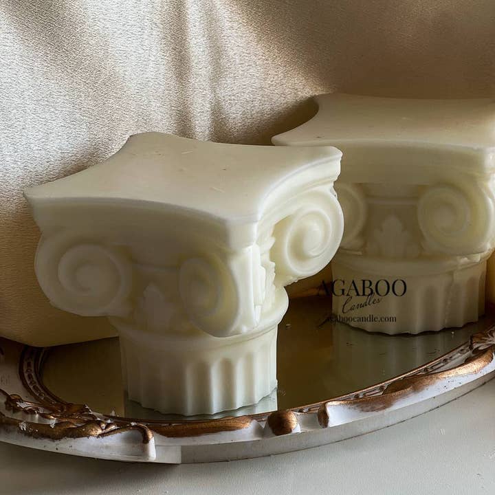 Agaboo Candle - Wholesale Novelty Candle - Roman Column Candle 3-1/4x3-3/4in - Sculptural9