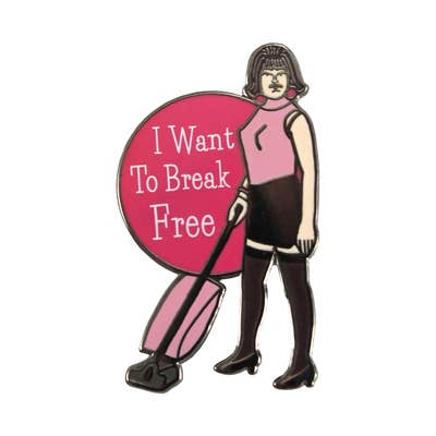 BxE Buttons X StaciaMade - Wholesale Lapel Pin/Button - I Want to Break Free Enamel Pin