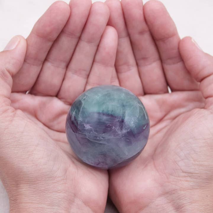Tiny Rituals - Wholesale Spiritual Stone/Crystal - Rare Rainbow Fluorite Spheres - AAA Premium Quality10