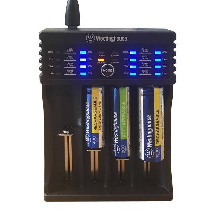 Westinghouse Battery - Wholesale Portable Charger - Westinghouse Universal Ni-Mh Li-ion Li-Fe Smart Chrgr- 4 Bay