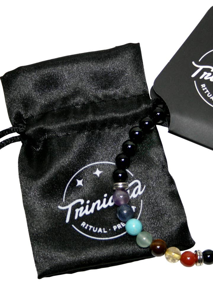 ONYX 7 CHAKRAS 6 MM BRACELET. for wholesale by trinidad