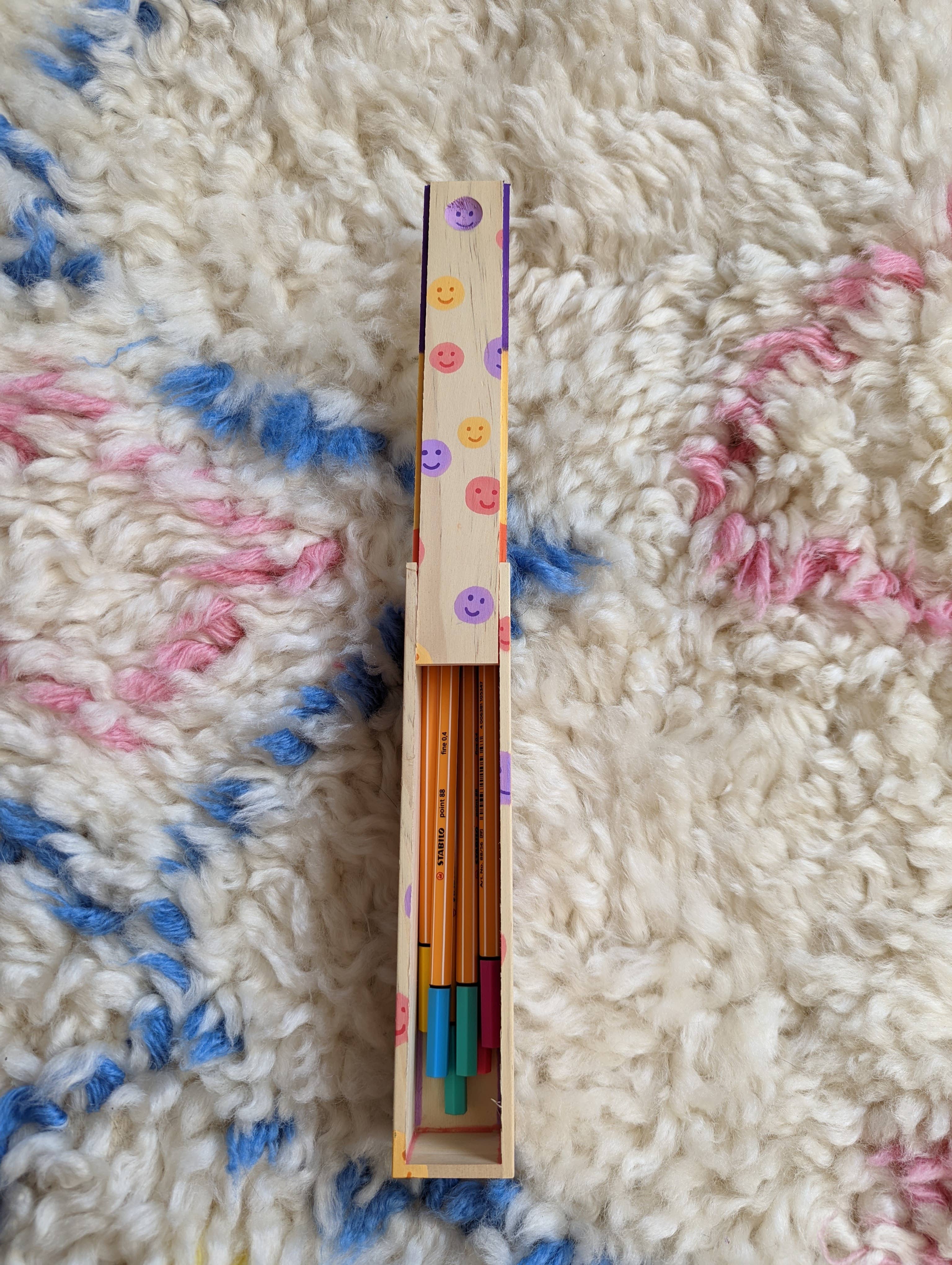 Foreignspell - Wholesale Decorative Box - Smiley Faces | Hand-Painted, One-of-a-Kind Wooden Box7