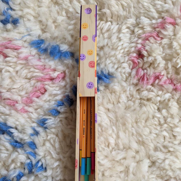 Foreignspell - Wholesale Decorative Box - Smiley Faces | Hand-Painted, One-of-a-Kind Wooden Box7