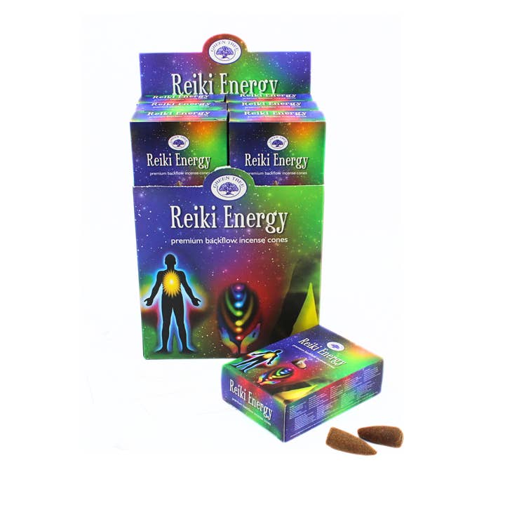 Green Tree Reiki Energy Backflow Coni di incenso (confezione da 12) per la vendita all'ingrosso da parte di Green Tree
