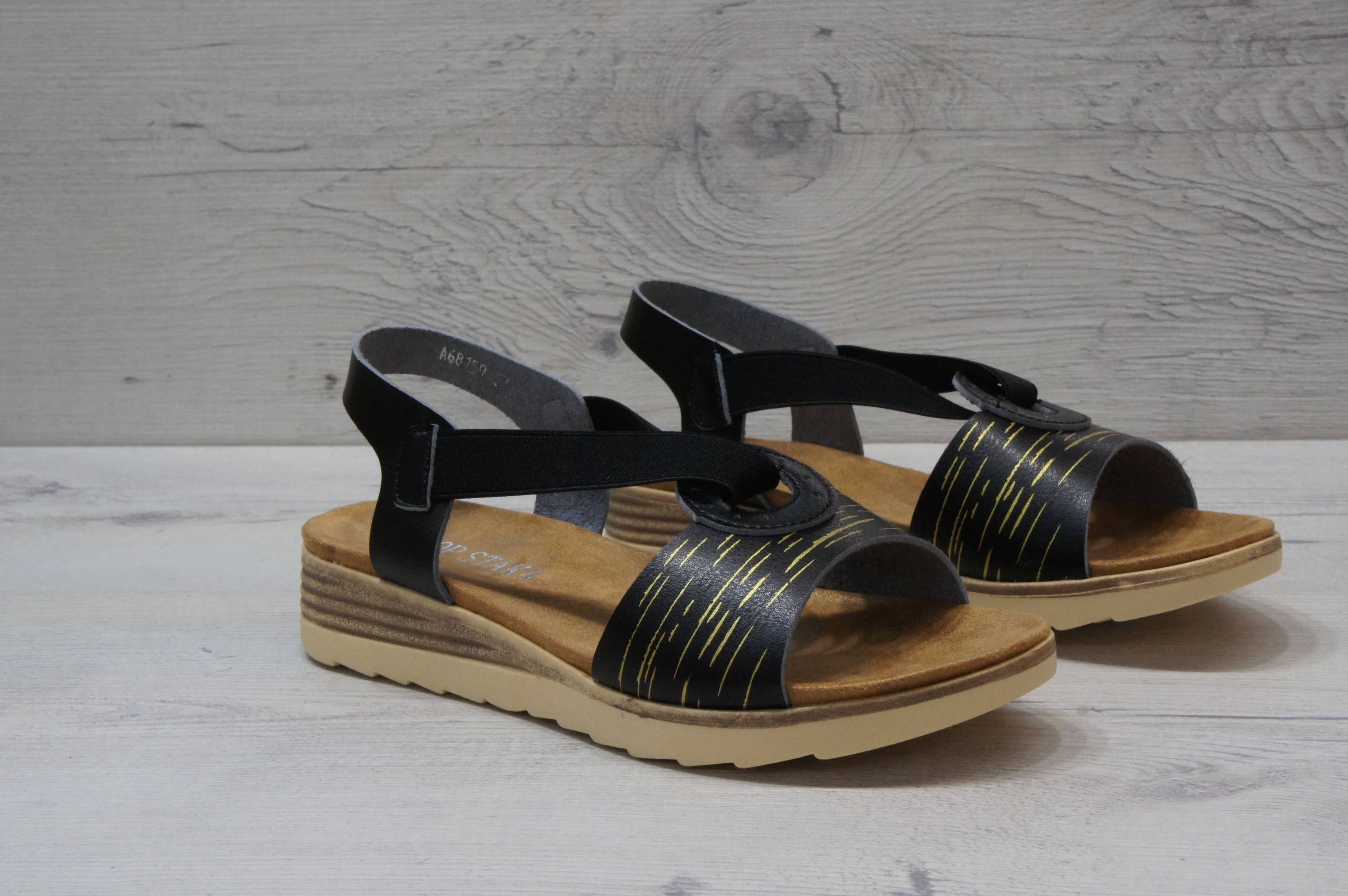 Top Staka – wholesale Sandals – Women's – A68159 Women's Plain Simple Circular Elastic Strap Sandals15