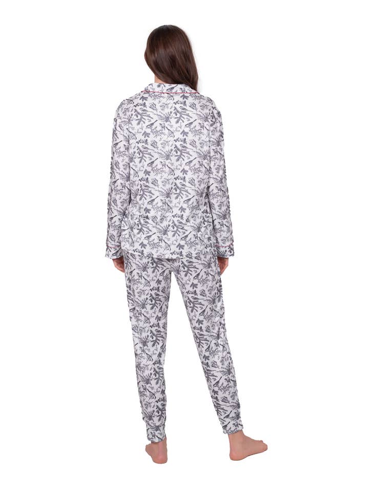 LATTELOVE - Wholesale Sleepwear Set - Women's - LS NOTCH COLLAR TOP & JOGGER PAJAMA GIFT SET22