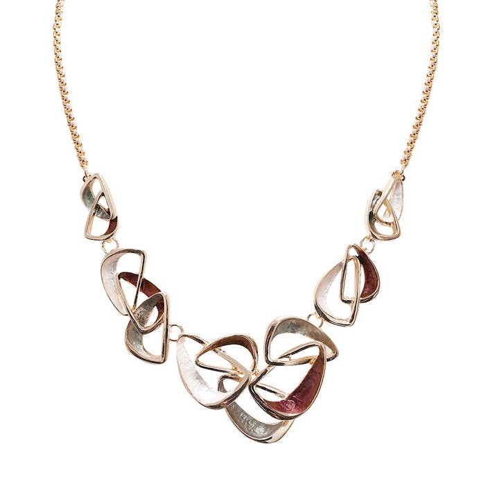 AMORINO SRL - Vendita all'ingrosso Girocollo/collier - COLLANA TRIANGOLI IRREGOLARI SMALTATI - SW2411A8191