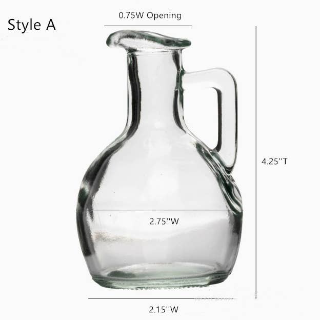 Sweet Home Deco - Wholesale Vase - Glass Bud Vase with Handle, Mini Glass Flower Pot, Clear