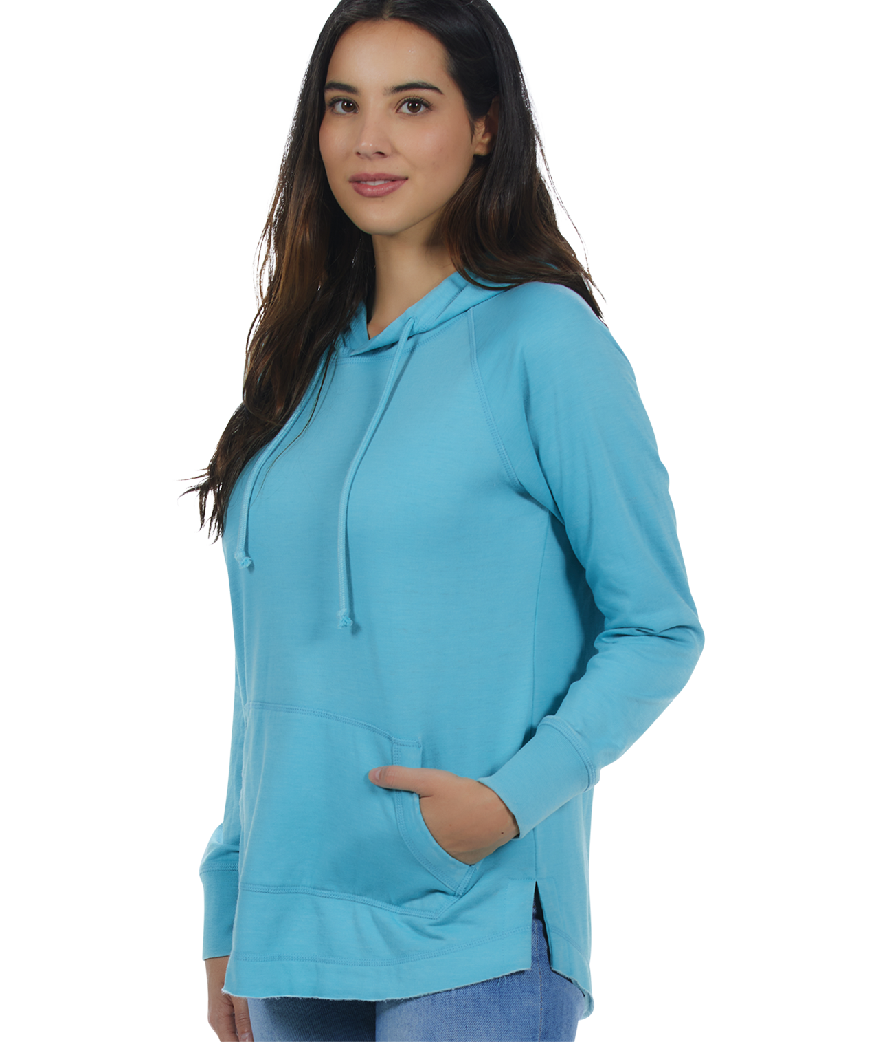 U.S. Apparel – wholesale Hoodie – Women's – Ladies Crossover Hoodie - Drop Back Hem10