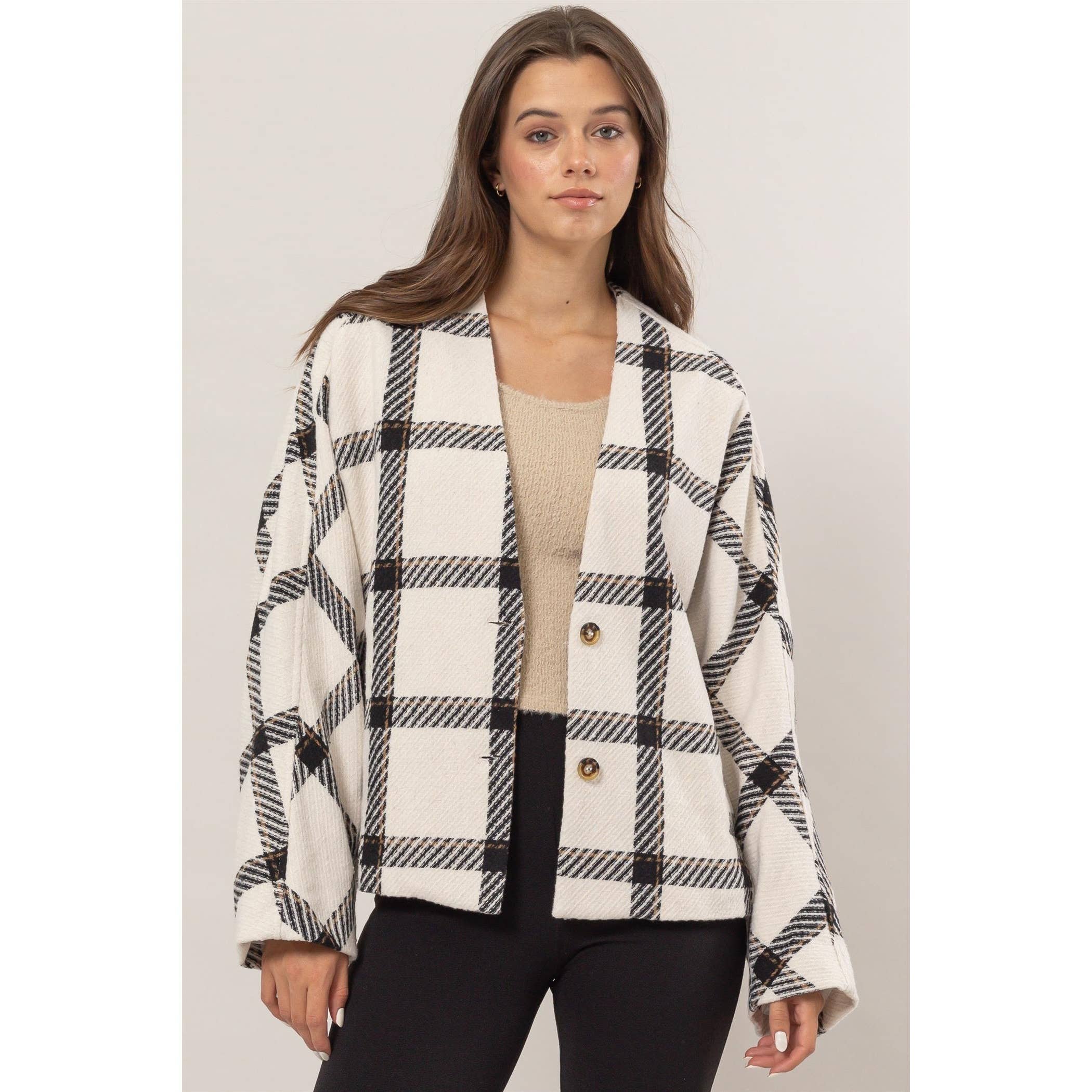 HYFVE – wholesale Jacka - Dam – Rutig Oversized Jacka9