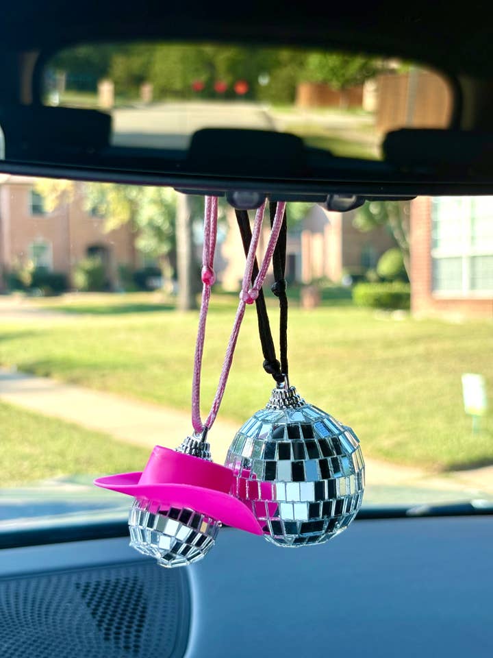 Pendentif de rétroviseur boule à facettes, accessoires de rétroviseur. pour la vente par Boho Ranch Shop
