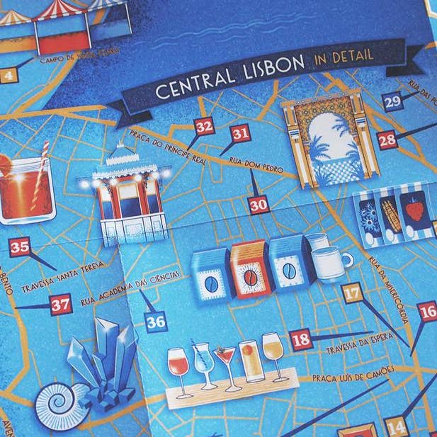 Herb Lester Associates - Wholesale Reference - How To Find Old Lisbon - Art Map & Cultural Guide3