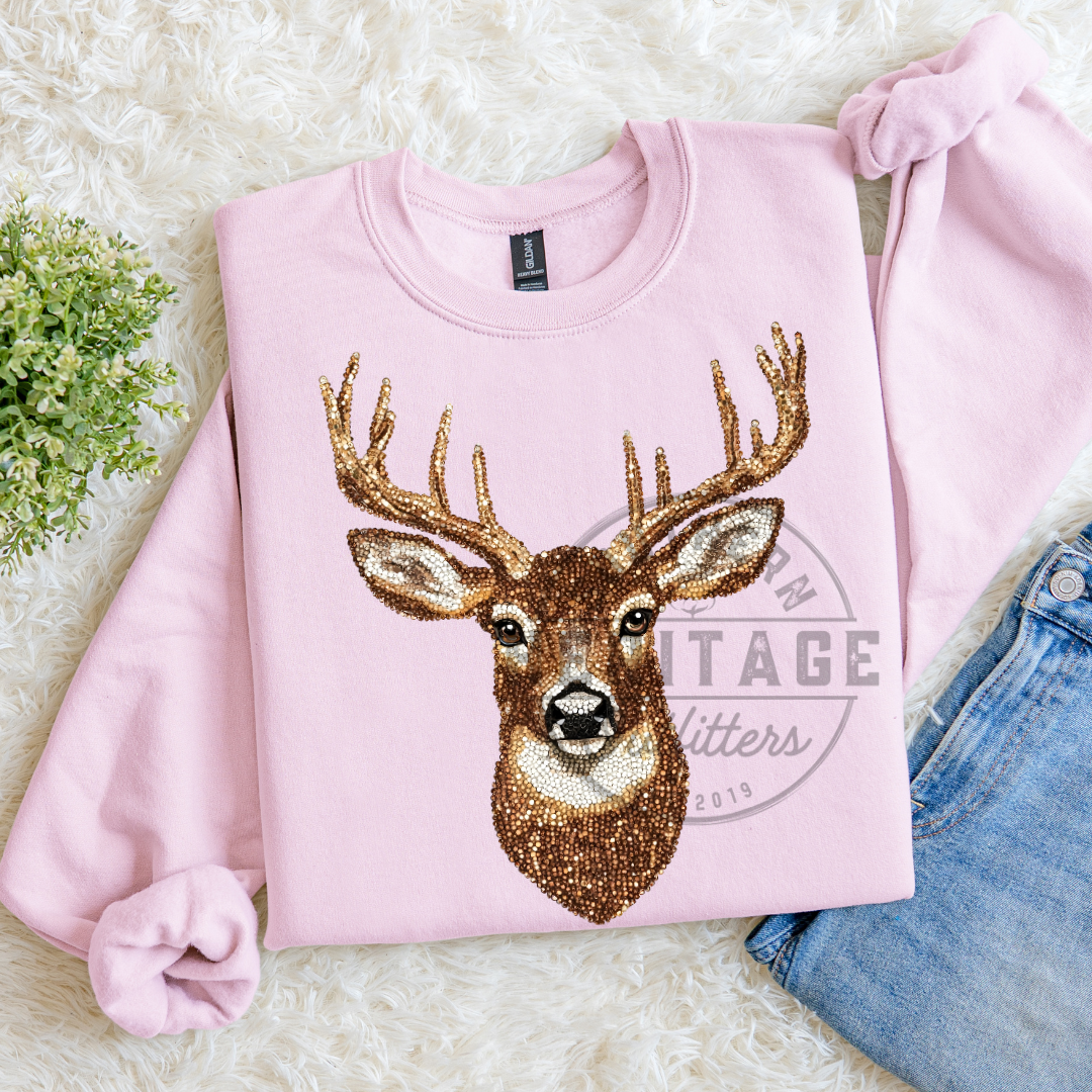 Southern Heritage Outfitters - Venta al por mayor Sudadera estampada - Mujer - Sudadera con cuello redondo y falsos diamantes de imitación – Gildan1