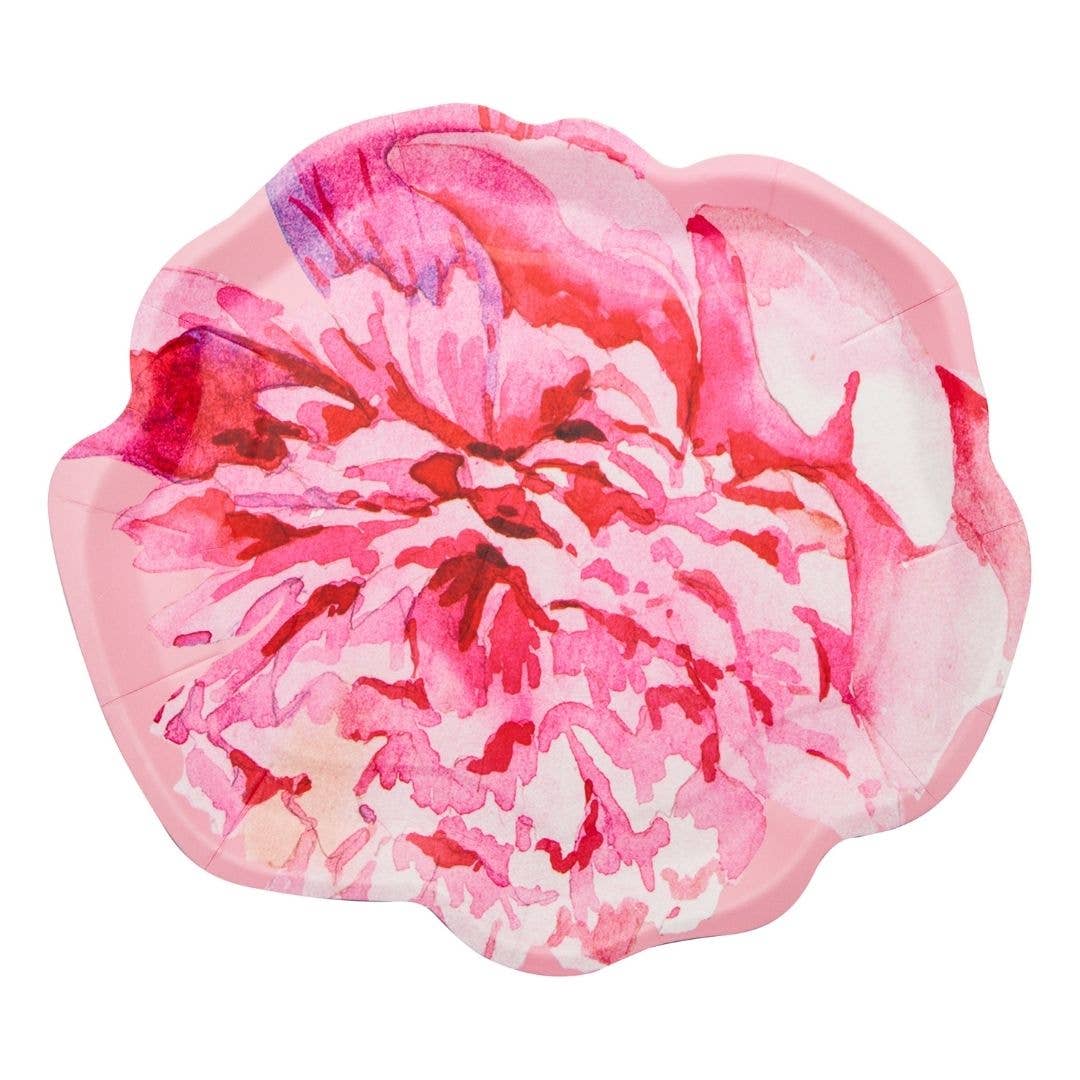 Sophistiplate - Wholesale Kartonnen bordje - Pioen Saladebord Roze Pioenen - 8st0
