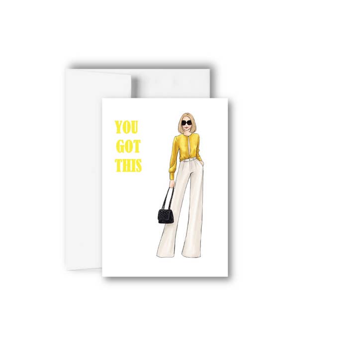 Biglietto di auguri di incoraggiamento per You Got This Friendship per la vendita all'ingrosso da parte di Brandi Creations Design Studio