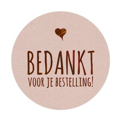 Thank you for your order -Webshop label - roll of 250 pcs for wholesale by Mini Art Products