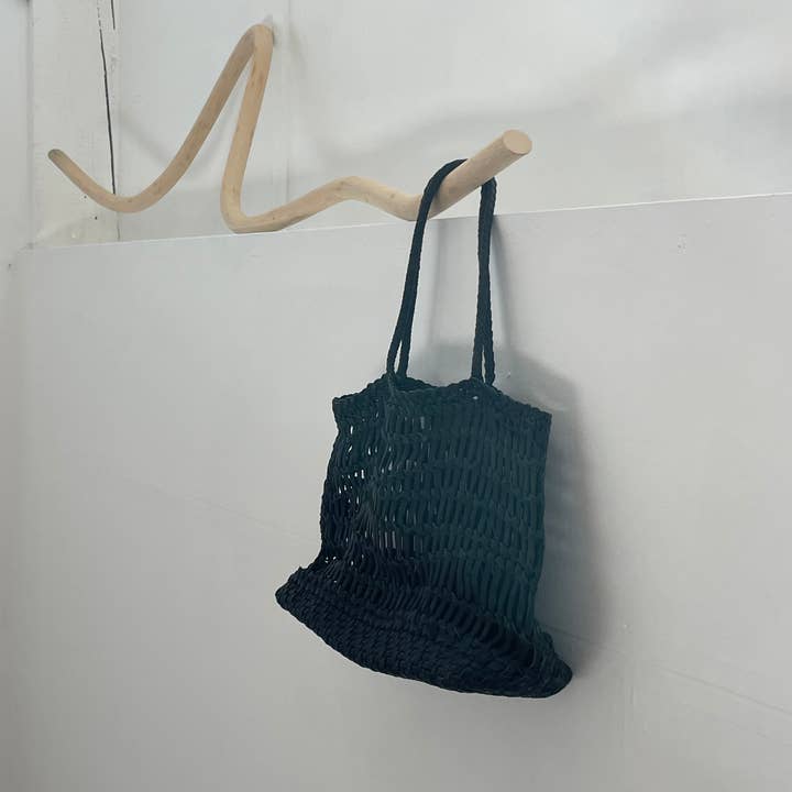 Happy French Gang – wholesale Beach bag – Luni Leather Woven Black Bag7