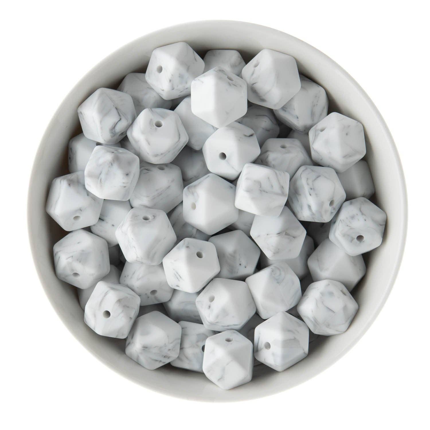 Cara & Co Silicone Craft Supply – wholesale Beads – 14mm Hexagon Silicone Beads48