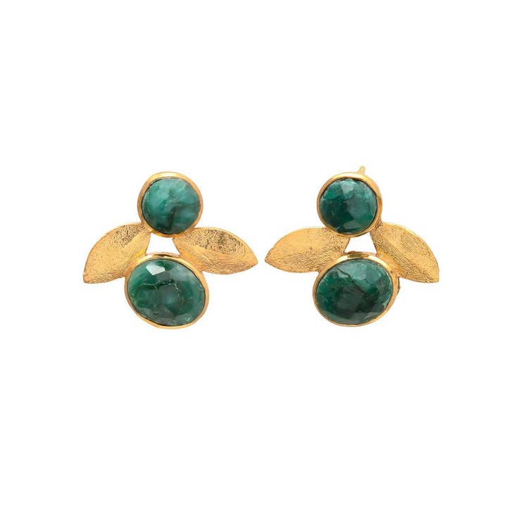 Roma Verde stone earrings for wholesale by Mestiza Joyas