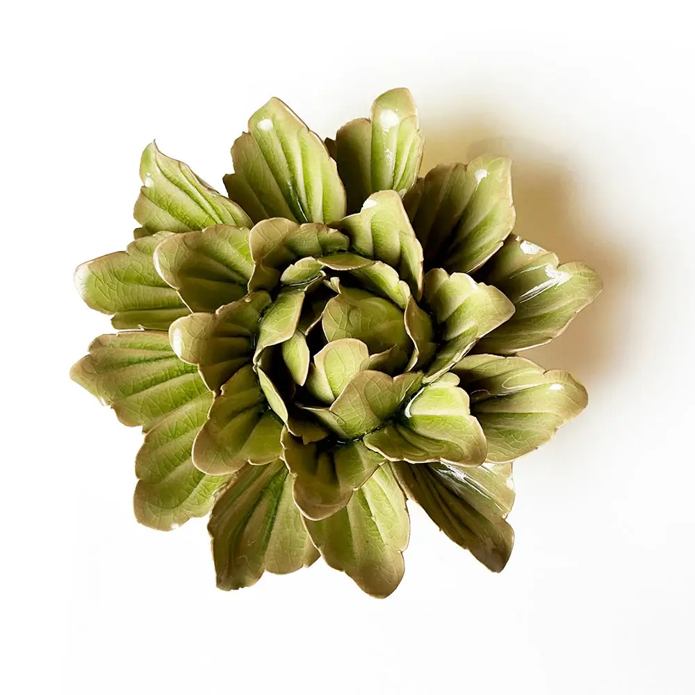 Chive UK – Arte de parede dimensional/3D por atacado – Flores de cerâmica japonesa com furo para pendurar na parede10