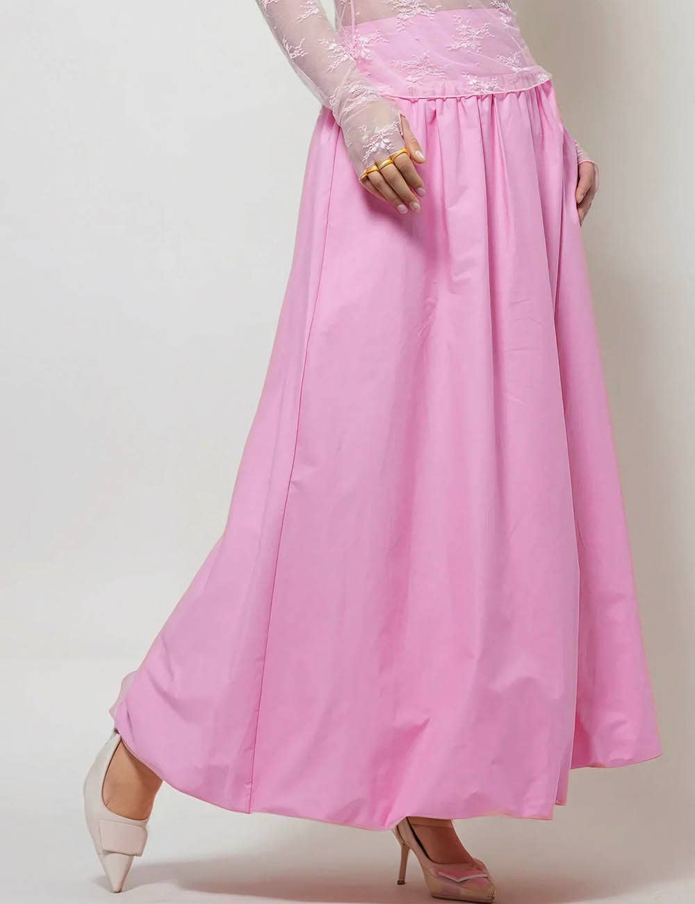 Sweetkama – Großhandel Rock – Damen – Einfarbiger Damenrock mit weitem Bund SKS5101