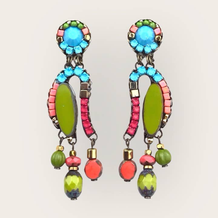 Chic Color kristallen oorbellen voor wholesale door melizijewelry