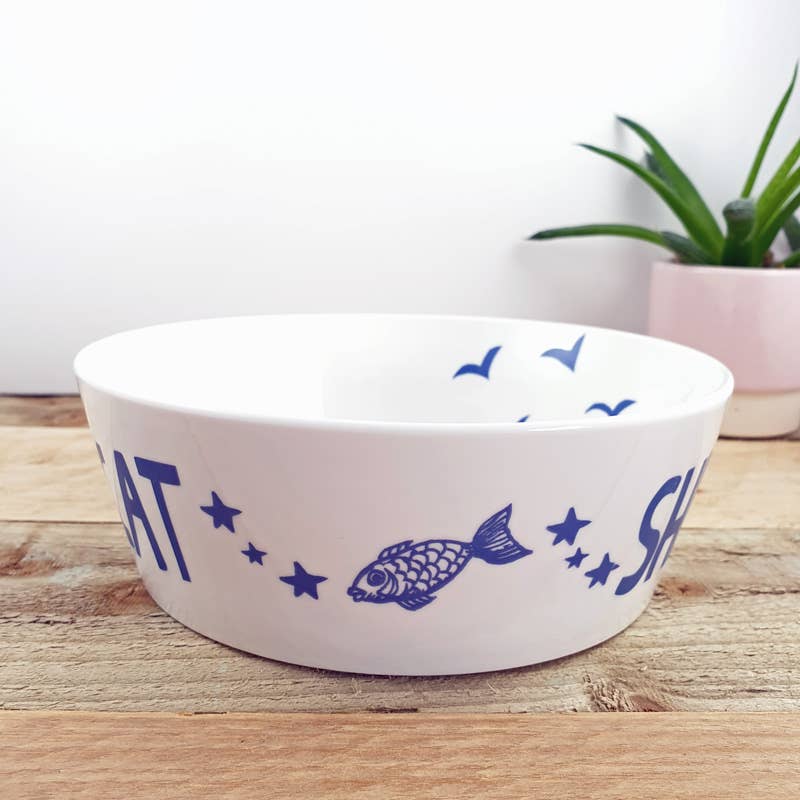 Port and Lemon - Venta al por mayor Comedero - Gatos y perros - Cuenco para gato decorado a mano 'Ship’s Cat'1