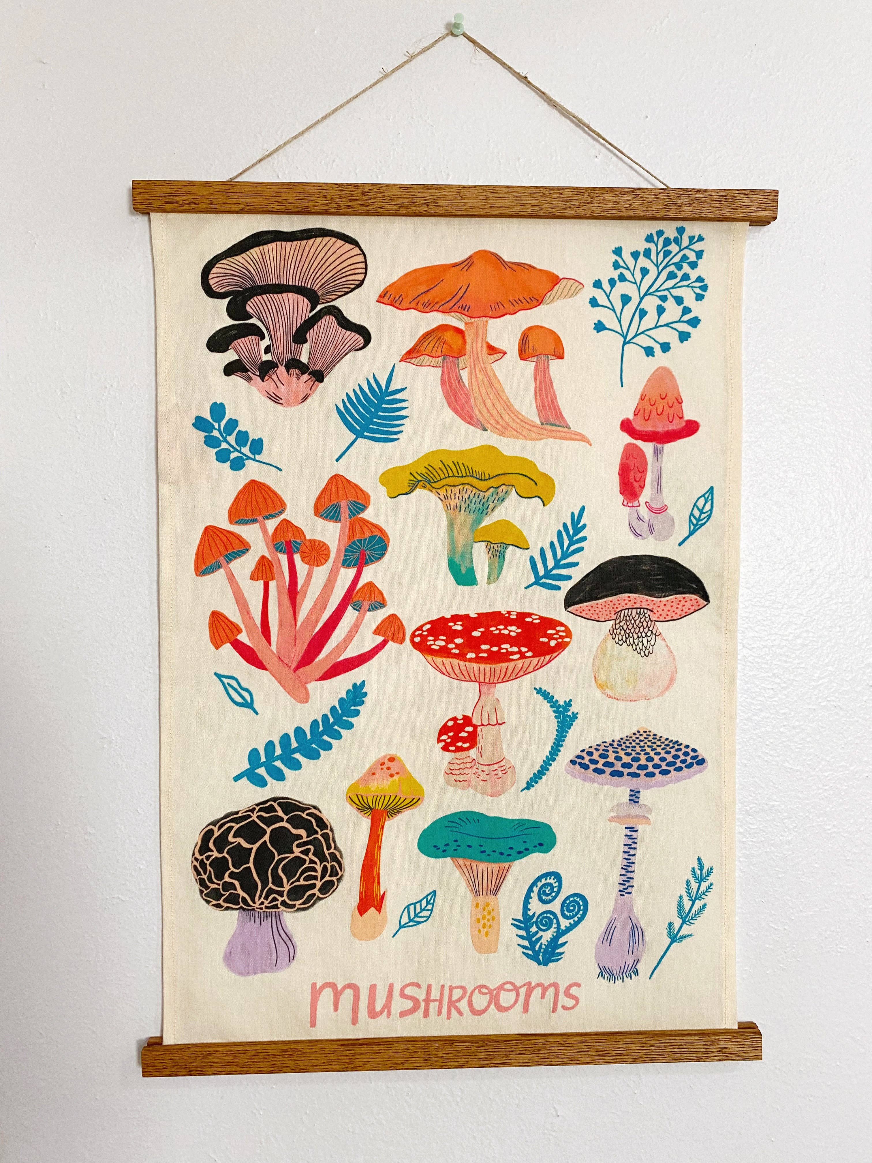 Dream Folk Studio - Wholesale Tea Towel - Mushroom Linen Cotton Handmade Tea Towel8