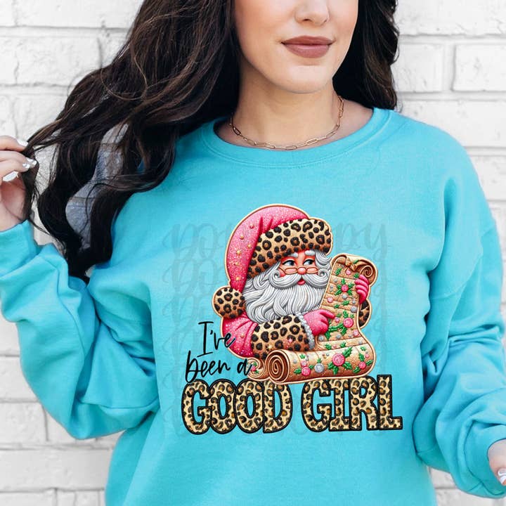 Trendy Transfers - Wholesale Sublimation Transfer - I've Been A Good Girl Faux Embroidery DTF Heat Transfer