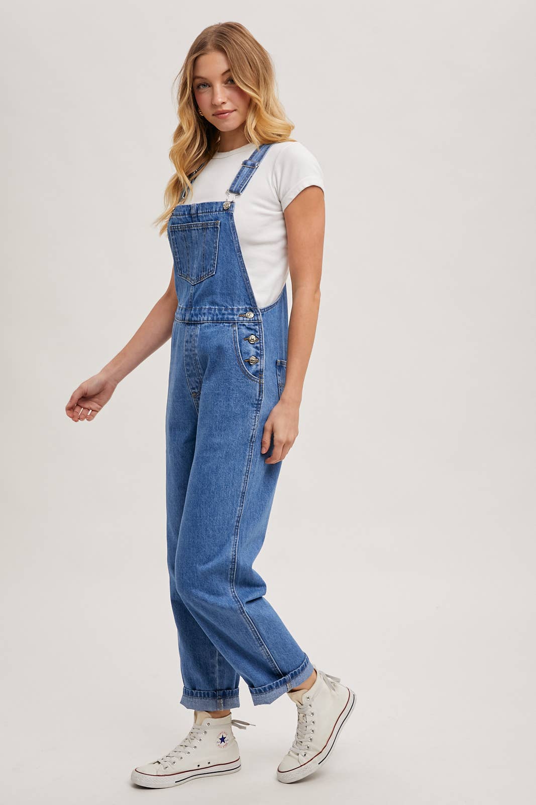 Bluivy – Engroshandel Overalls - Dame – Denim buksedragt med lige ben og seler12