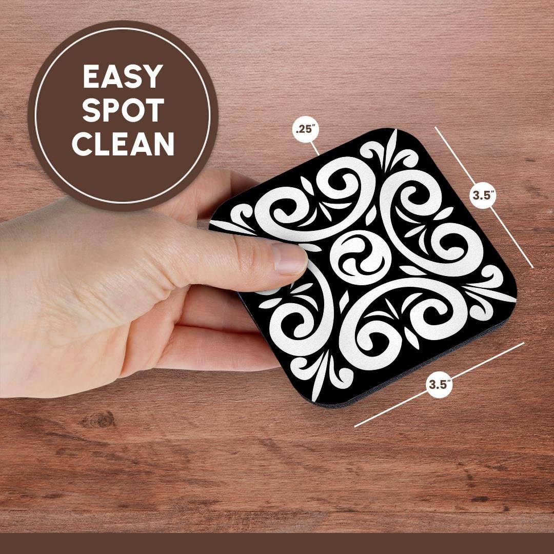 3dRose - Wholesale Coasters - 3dRose, Curly Design Repeated, Coaster13