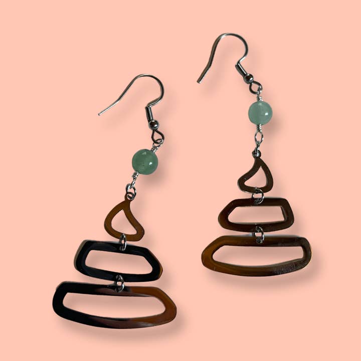 Poop Earrings + Gemstone for wholesale by Shit & Crystals