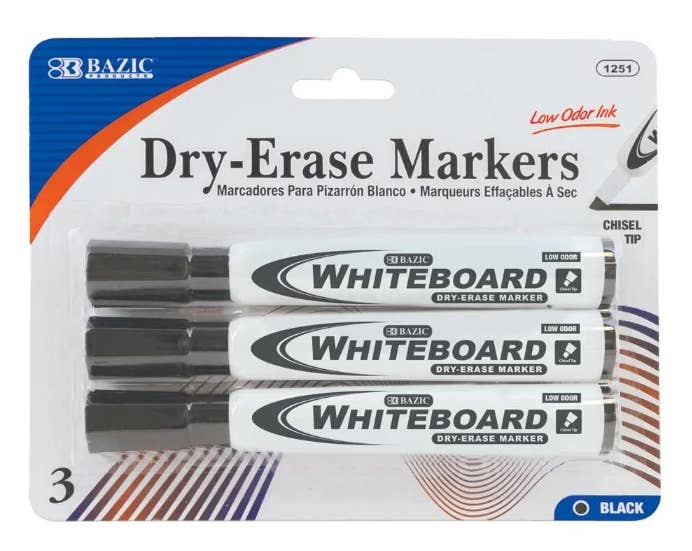 USA HomeMax - Wholesale Marker - Chisel Tip Assorted Color Dry-Erase Markers (3/Pack)0