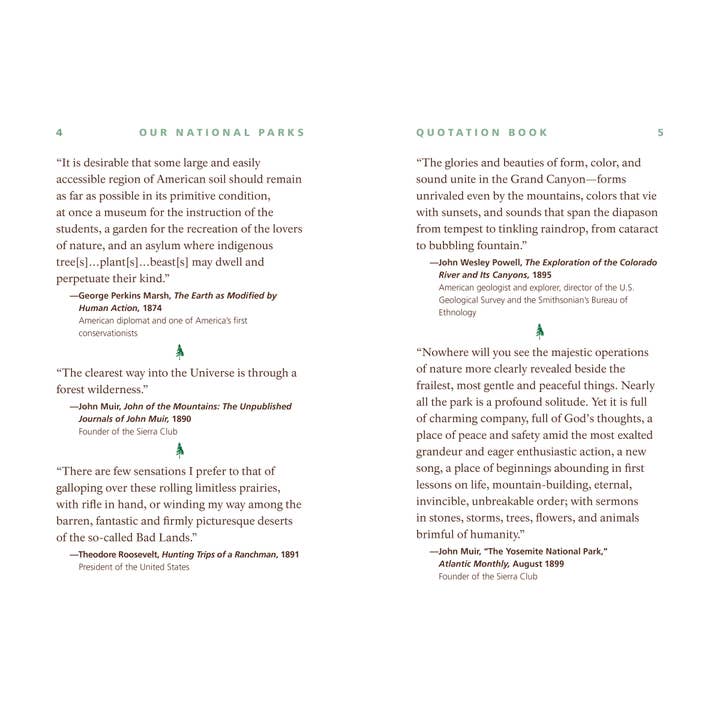 Applewood Books - Wholesale Reference - Our National Parks Quotation Book1