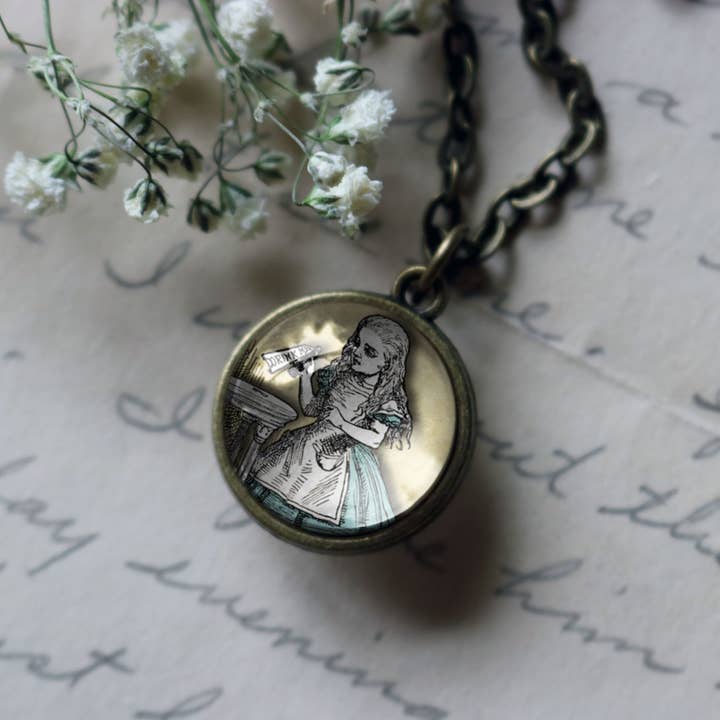Alice in Wonderland „Drink Me” eenvoudige omkeerbare ketting voor wholesale door The Divine Iguana