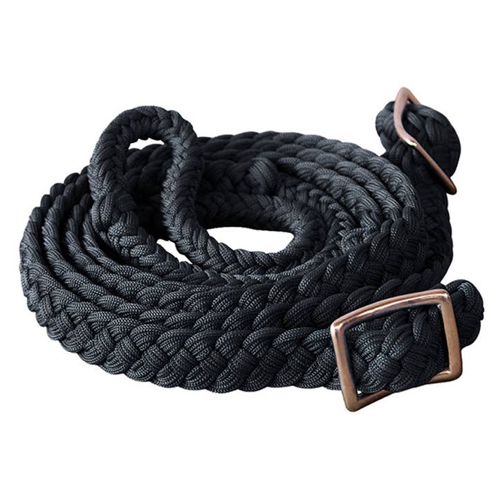 HILASON - Venta al por mayor Equipamiento de equitación - 1" 8Ft Riendas de Barril de Poliéster Trenzado para Carreras de Caballos con Nudos de Agarre Plano