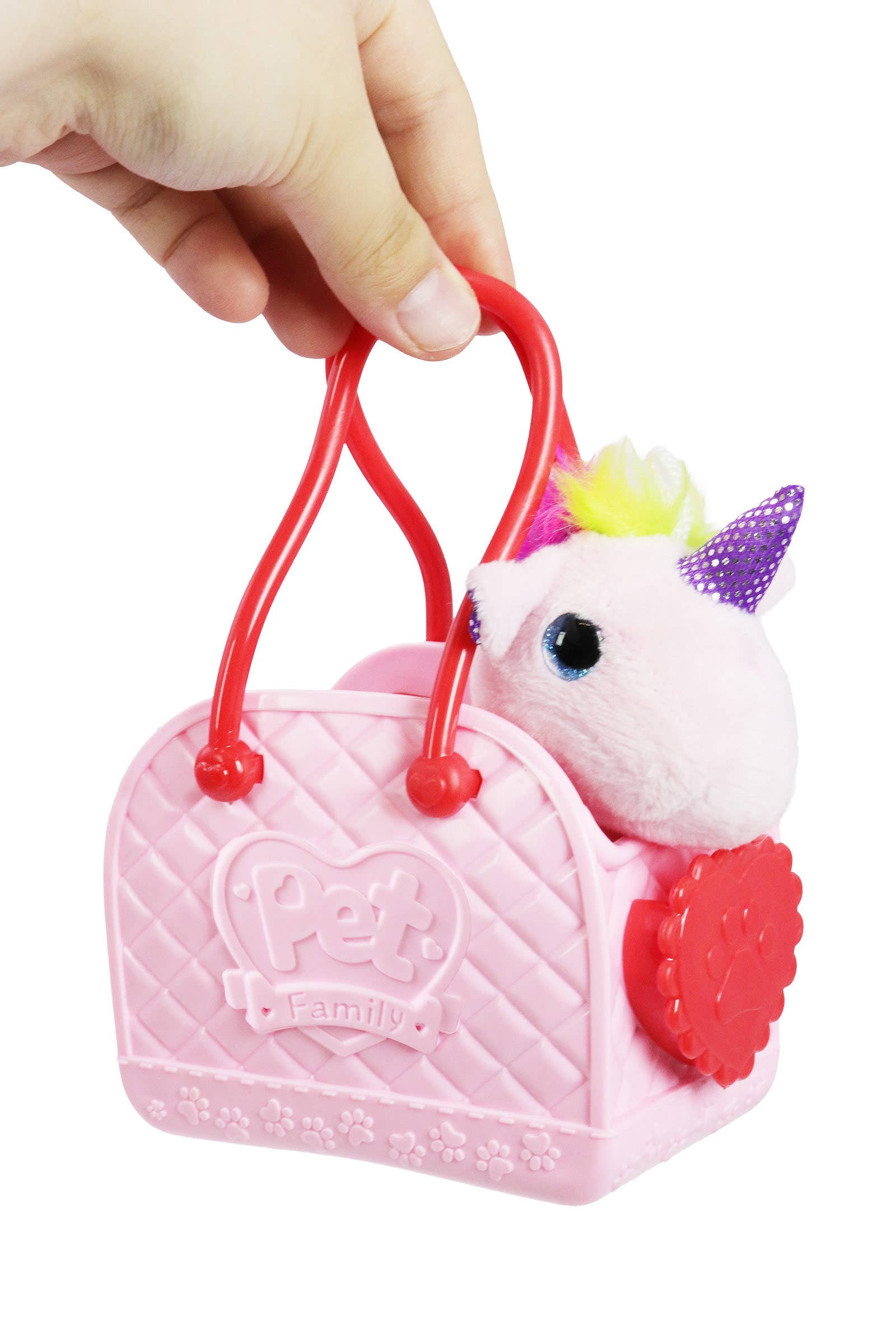 SURTIDO Bolsa de transporte con peluche de unicornio y poni - 12 unidades de venta al por mayor en Faire4